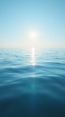 Fototapeta premium Calm sea reflecting a watershed moment of peace and clarity