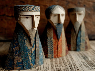 historical puppet figures on a timeline