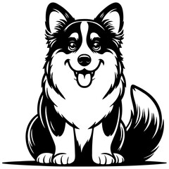 Welsh Corgi Dog Illustration.