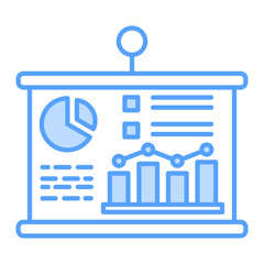 presentation icon blue