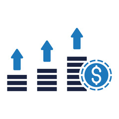financial profit icon blue