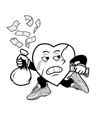 cartoon character of man with a cigarette