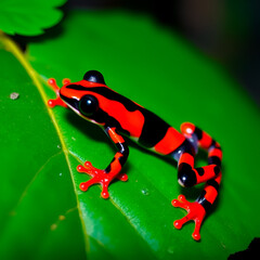 photo of strawberry poison dart frog