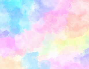 A soft, pastel background featuring a blend of delicate watercolors in shades of pink, blue, and yellow, creating a serene and dreamy atmosphere.