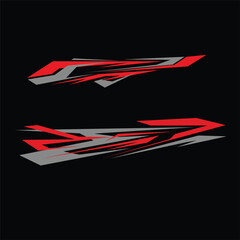 car wrapping decal template vector design. racing car body decals.
