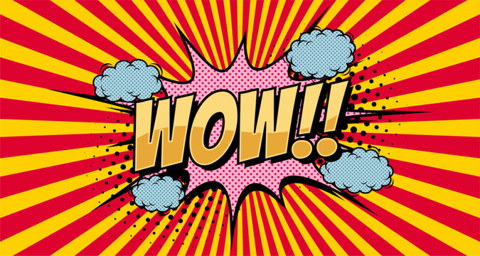 Colorful Comic WOW Illustration art