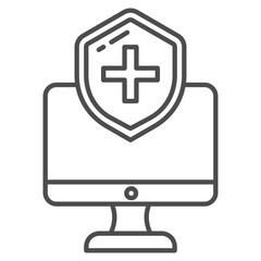 Online Healthcare  Icon Element For Design