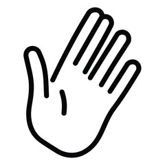 Obraz premium Rubber gloves icon. Outline rubber gloves vector icon for web design isolated on white background