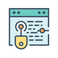 Website analytics with target icon and data reporting interface