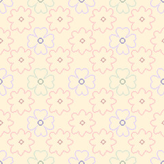 Traditional Ukrainian cross-stitch Detailed vector Illustration for textile printing design, on pixels pastel colors tones