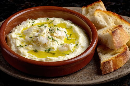 Brandade is a traditional Spanish and French emulsion made from salt cod and olive oil