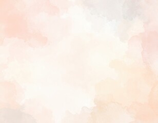 Obraz premium A soft pink and white watercolor background featuring fluffy clouds, blending seamlessly to create a dreamy, serene atmosphere perfect for various designs.
