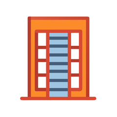 Obraz premium Minimalist window illustration with blinds against black backdrop