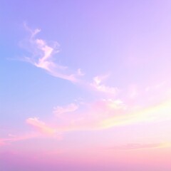 Obraz premium A breathtaking pink sky at sunset, adorned with fluffy white clouds, casting a warm glow over the horizon, creating a serene and dreamy atmosphere.