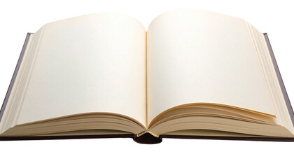 Obraz premium Open book with old paper pages on white background