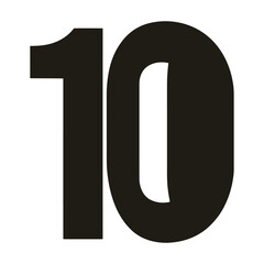 10 Years Anniversary Celebration Vector Template Design Illustration Red Number Flat Icon