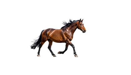 Horse standing on white background illustration