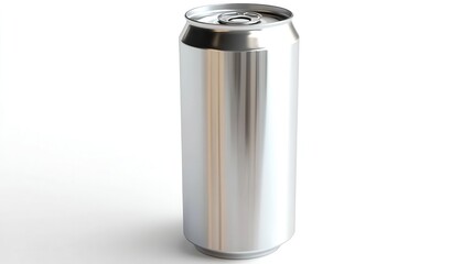 Sleek Metallic Can Blank Template Beverage Container