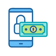 Secured mobile payment with a dollar currency note