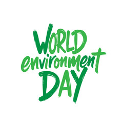 Celebration of World Environment Day with a Bright Green Text Expression