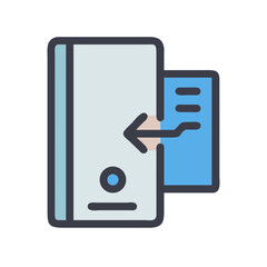 Data transfer or backup concept illustrated with stylized graphic