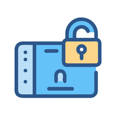 Stylized illustration of a secure identity card concept