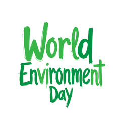 Illustrative World Environment Day Typography Depicting Environmental Awareness