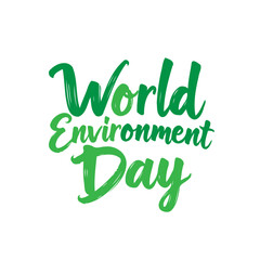 Illustrative world environment day typography for promoting ecological balance