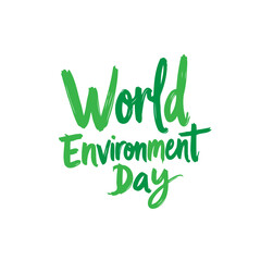 Obraz premium Celebrating our planet: World Environment Day calligraphy illustration for awareness