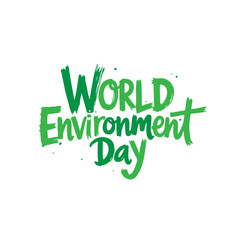 Brushstroke lettering design for World Environment Day conveys eco awareness