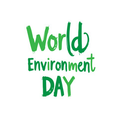 Verdant Typography Celebrating World Environment Day with Brushstroke Letters