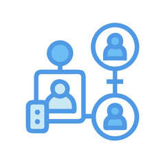 Abstract representation of hierarchical structure on black background graphic