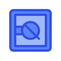 Obraz premium Blue Safe Combination Lock Icon for Security Concepts