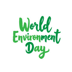 Lush Green Typography Celebrating World Environment Day's Awareness