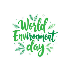 Vibrant calligraphy for World Environment Day, celebrating ecological awareness