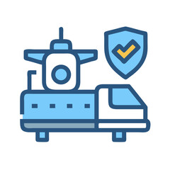 Fototapeta premium Insured transportation logistics delivery of goods by transport vehicle