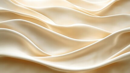 Elegant Cream Silk Draped Fabric Texture Background