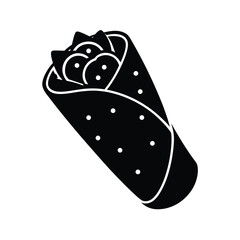 Breakfast Burrito Wrap Silhouette