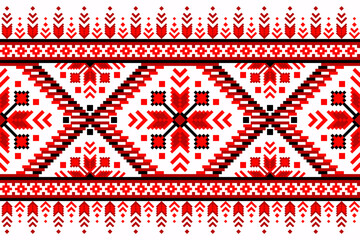 Ethnic oriental, traditional European pattern. Design pattern. Textile fabric. Ukrainian, Belarusian, African, Indonesian. Illustration. Seamless Aztec style abstract vector illustration for clothing
