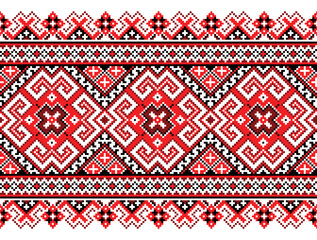 Ethnic oriental, traditional European pattern. Design pattern. Textile fabric. Ukrainian, Belarusian, African, Indonesian. Illustration. Seamless Aztec style abstract vector illustration for clothing
