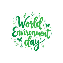Fototapeta premium Elegant celebration of world environment day with botanical elements design