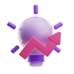 Innovative Lightbulb with Upward Arrow