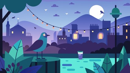 Urban Nature Moment Pigeon Perched On Minimalist Balcony