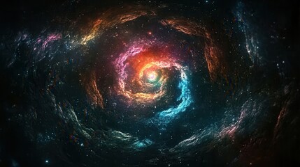 Cosmic Swirl A Vibrant Nebula in Deep Space