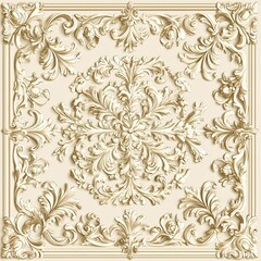 Obraz premium Beige carved pattern