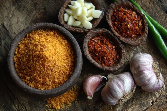Coconut and garlic dip Khobare lasun chutney from India