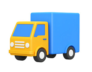 Cartoon delivery truck graphic