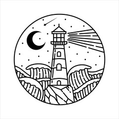 natural scenery in the frame illustration