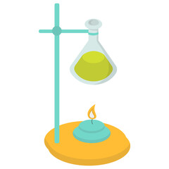 Laboratory Science Element. Vector Cartoon Illustration. 