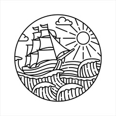 natural scenery in the frame illustration